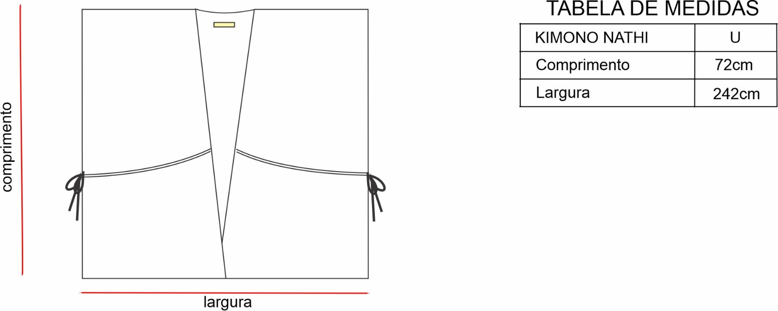 tabela de medidas kimono nathi ume